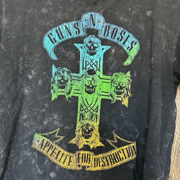 Vintage Inspired Distressed Guns and Roses Appetite for Destruction Tee - Picture 3 of 4